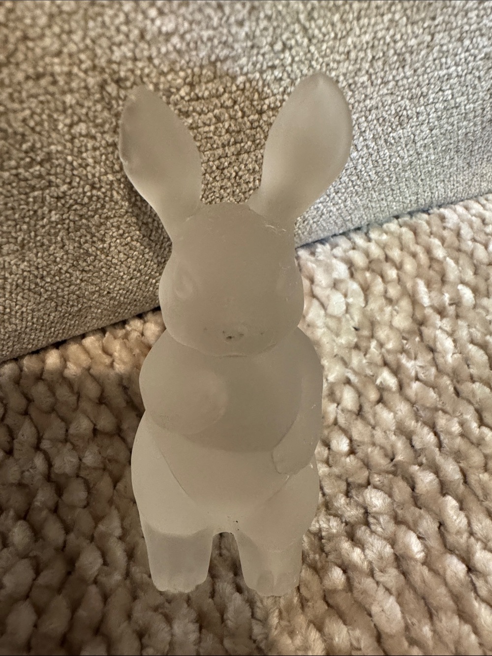 Frosted Glass Bunny Figurine